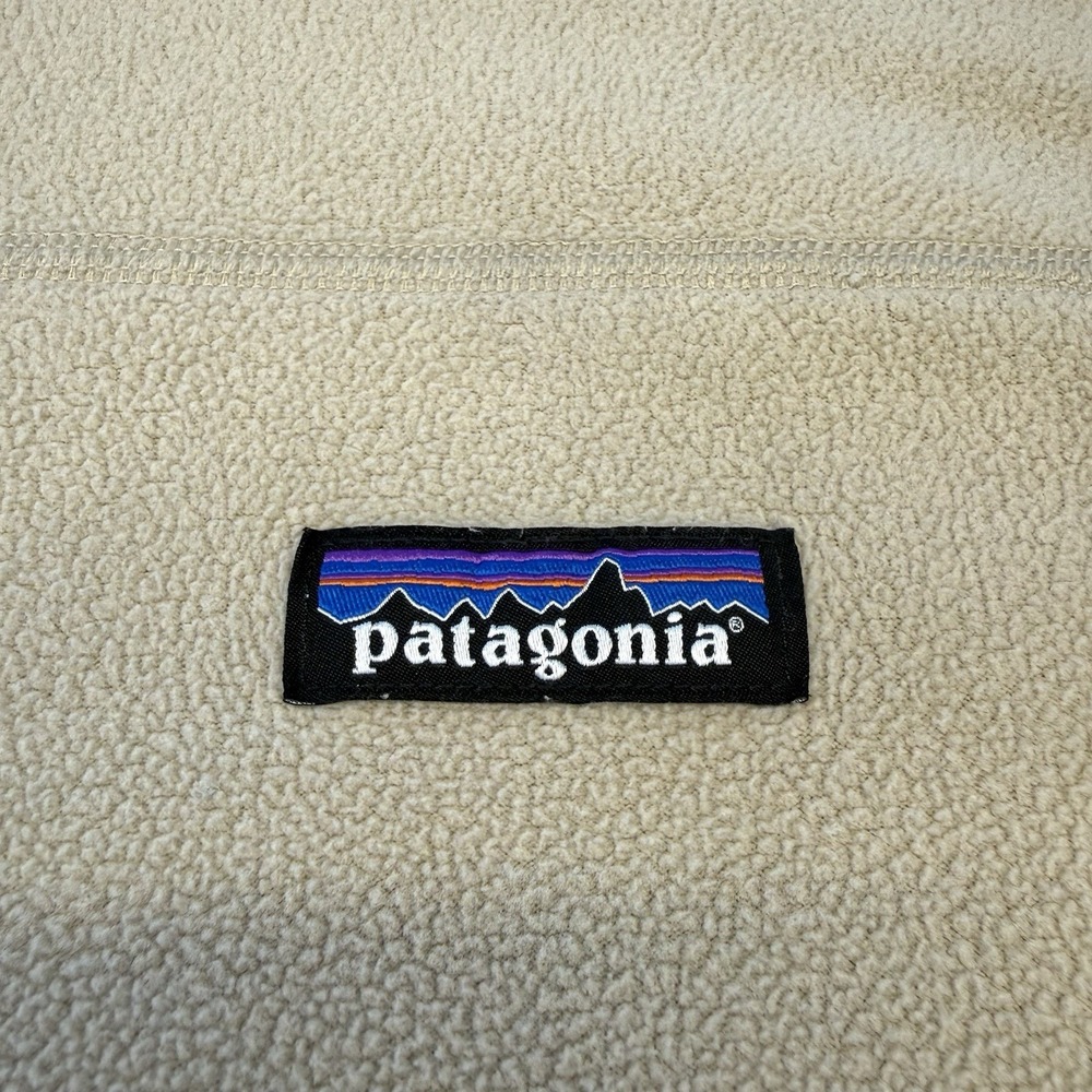 Patagonia Micro D Fleece 1/4 Zip Pullover Sweater Tan Women's Size M - Picture 4 of 9